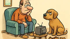 Виц: Седя цял ден у дома...